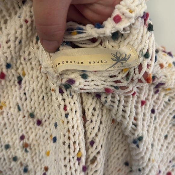 Magnolia South Cream Knit Sweater with Colorful Speckles - Picture 3 of 3